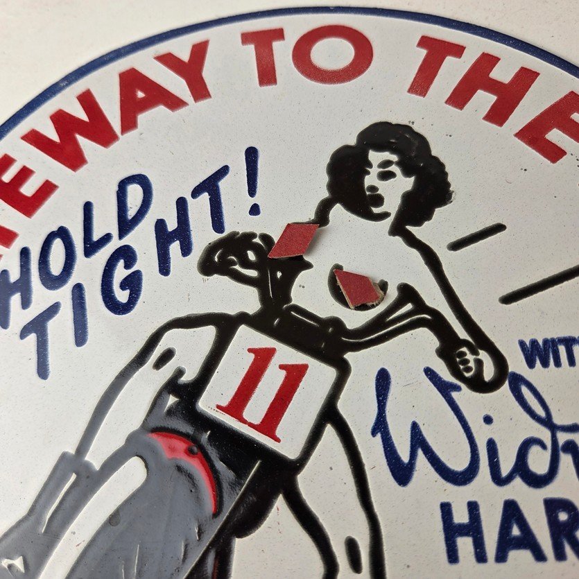 Vintage Harley Davidson Motorcycles Sign - Gateway West Gas Pump Porcelain Sign - Image 3