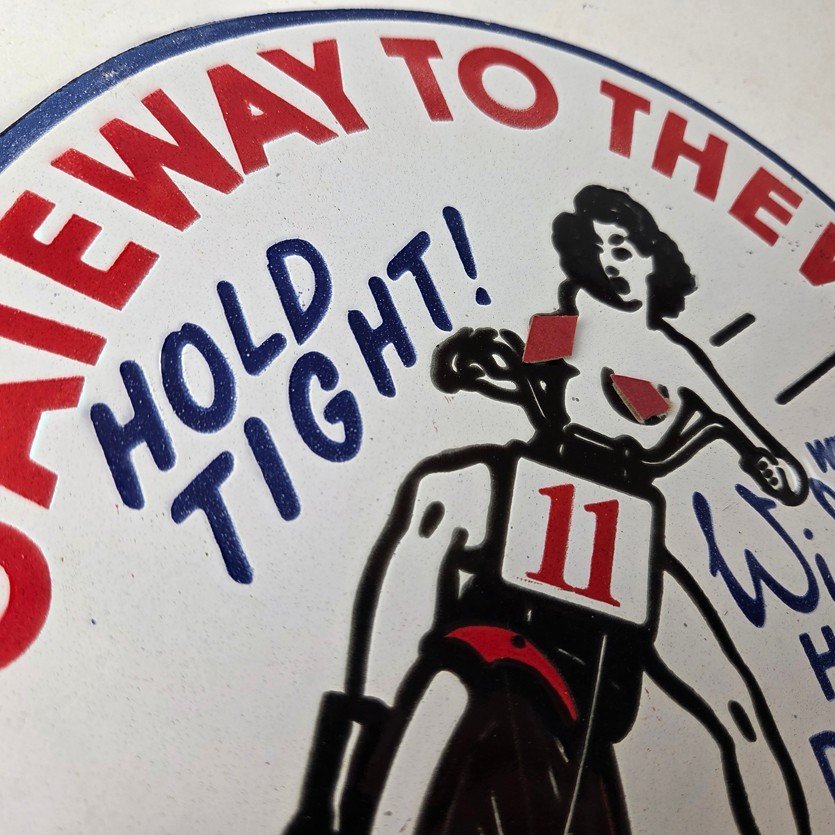 Vintage Harley Davidson Motorcycles Sign - Gateway West Gas Pump Porcelain Sign - Image 5