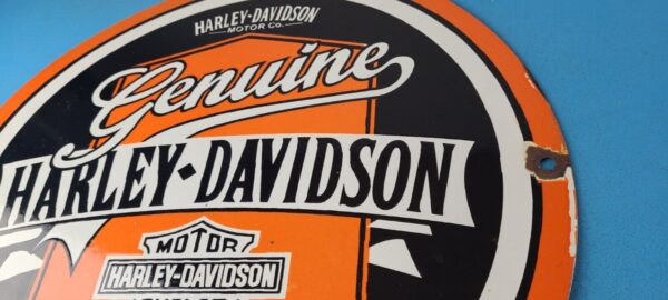 Vintage Harley Davidson Motorcycles Sign Porcelain Large ManCave Gas Pump Sig