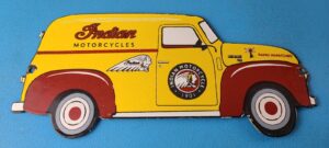 Vintage Indian Motorcycles Porcelain Sign Service Auto Truck Gas Pump Sign 305867623003