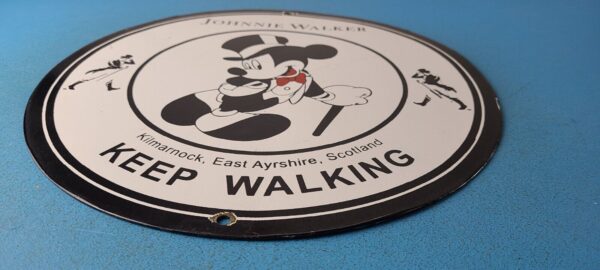 Vintage Johnnie Walker Sign Adult Beverage Tuxedo Mickey Porcelain Gas Sign 305730473843 11