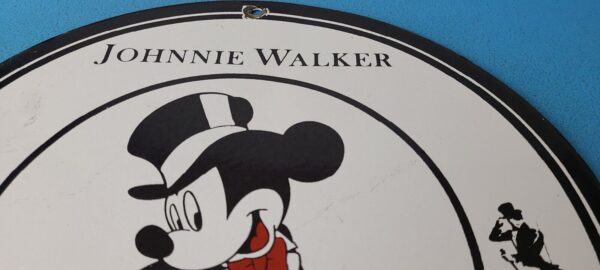 Vintage Johnnie Walker Sign Adult Beverage Tuxedo Mickey Porcelain Gas Sign 305730473843 13