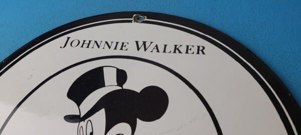 Vintage Johnnie Walker Sign Adult Beverage Tuxedo Mickey Porcelain Gas Sign 305730473843 8