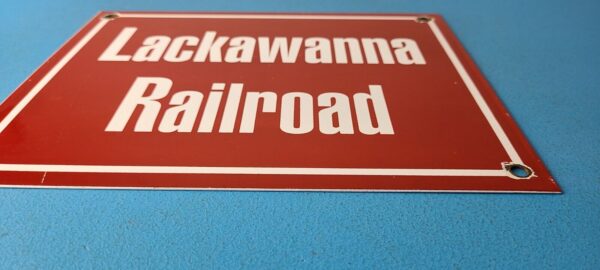 Vintage Lackawanna Railroad Sign Porcelain Train Ticket Station Sign 305703448903 10