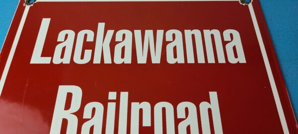 Vintage Lackawanna Railroad Sign Porcelain Train Ticket Station Sign 305703448903 12