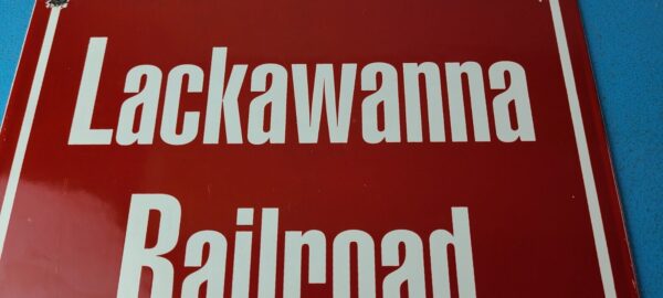 Vintage Lackawanna Railroad Sign Porcelain Train Ticket Station Sign 305703448903 2