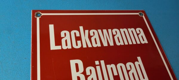 Vintage Lackawanna Railroad Sign Porcelain Train Ticket Station Sign 305703448903 4