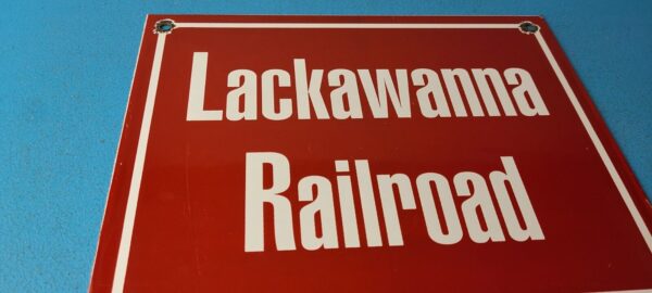 Vintage Lackawanna Railroad Sign Porcelain Train Ticket Station Sign 305703448903 5