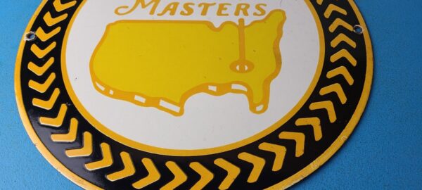 Vintage Masters Golf Sign Golfing Sales Clubs Dealer Porcelain Gas Pump Sign 305769019393 11