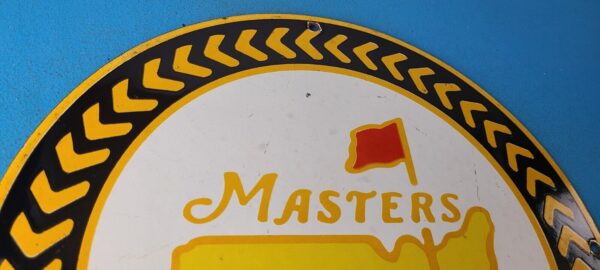 Vintage Masters Golf Sign Golfing Sales Clubs Dealer Porcelain Gas Pump Sign 305769019393 4