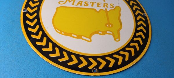 Vintage Masters Golf Sign Golfing Sales Clubs Dealer Porcelain Gas Pump Sign 305769019393 6