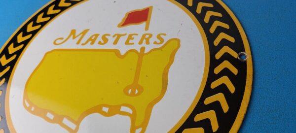 Vintage Masters Golf Sign Golfing Sales Clubs Dealer Porcelain Gas Pump Sign 305769019393 8