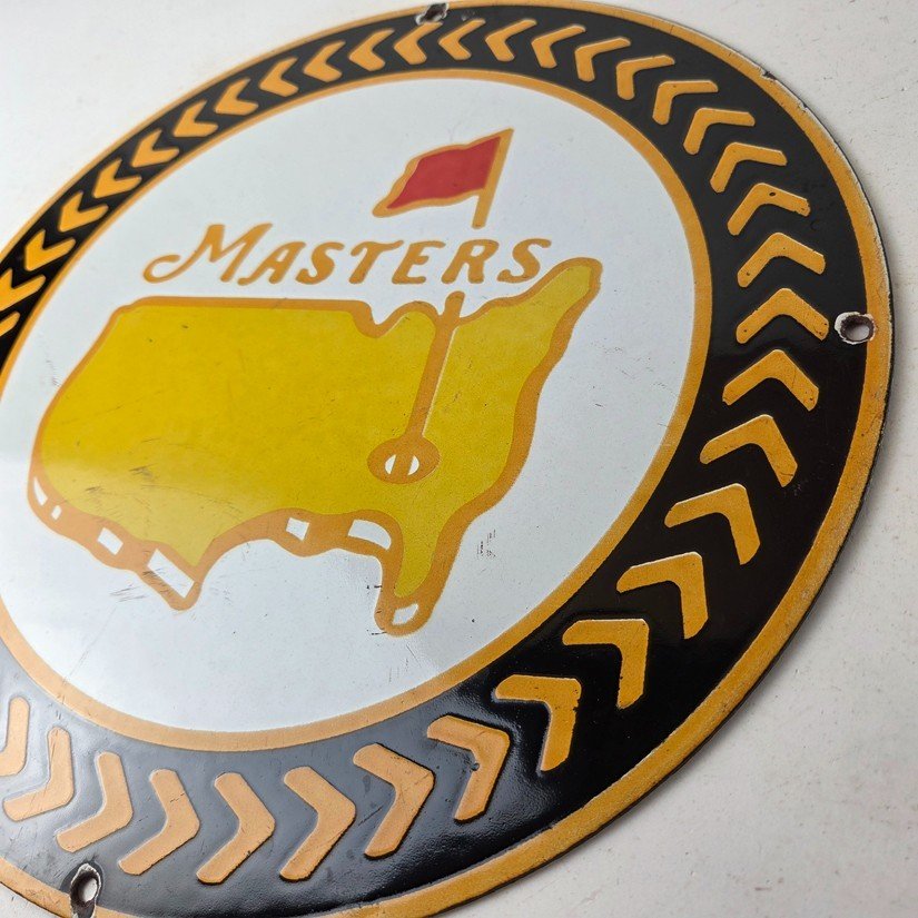 Vintage Masters Golf Sign - Golfing Sales Clubs Dealer Porcelain Gas Pump Sign - Image 13