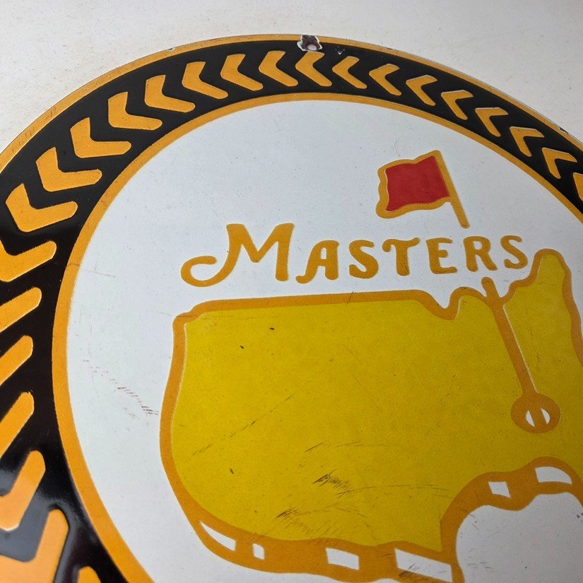 Vintage Masters Golf Sign - Golfing Sales Clubs Dealer Porcelain Gas Pump Sign - Image 5