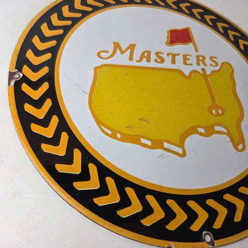 Vintage Masters Golf Sign - Golfing Sales Clubs Dealer Porcelain Gas Pump Sign - Image 6