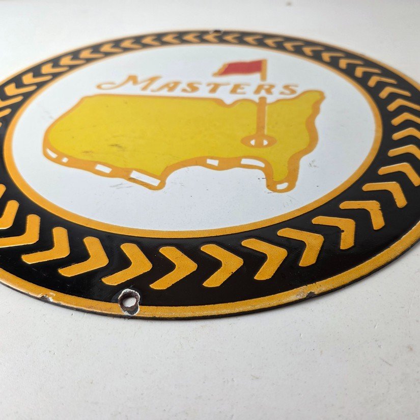 Vintage Masters Golf Sign - Golfing Sales Clubs Dealer Porcelain Gas Pump Sign - Image 10