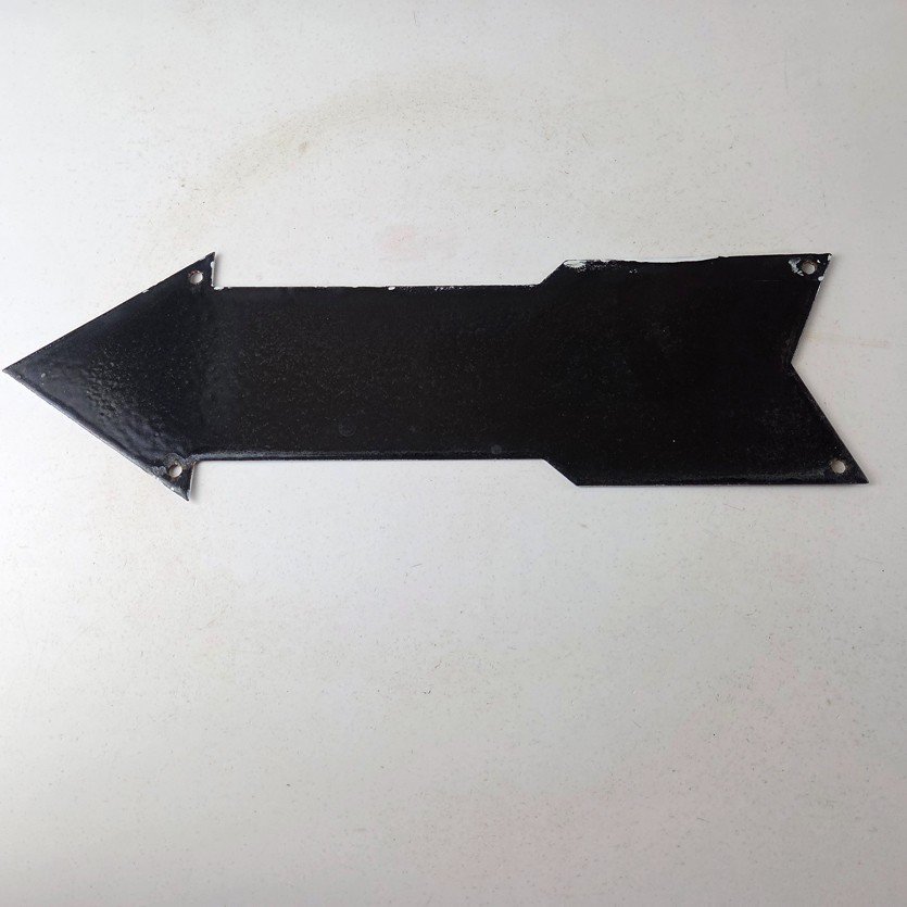 Vintage Men's Department Porcelain Sign - Directional Arrow Porcelain Pump Sign - Image 7