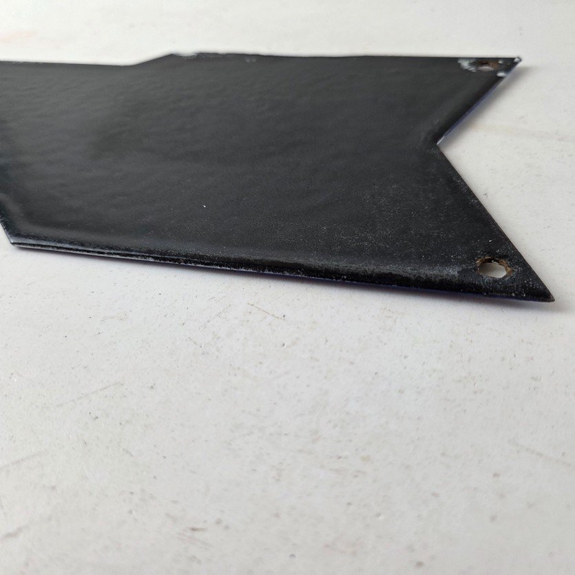 Vintage Men's Department Porcelain Sign - Directional Arrow Porcelain Pump Sign - Image 9