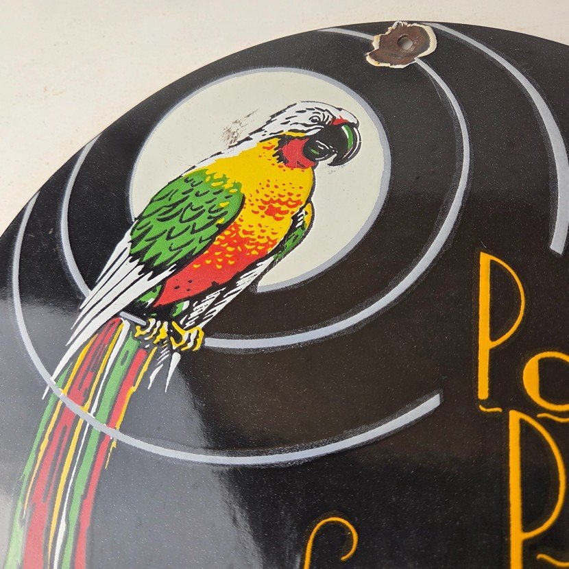 Vintage Poll Parrot Shoes Sign - Porcelain Gas Pump Service Station Sign - Image 3