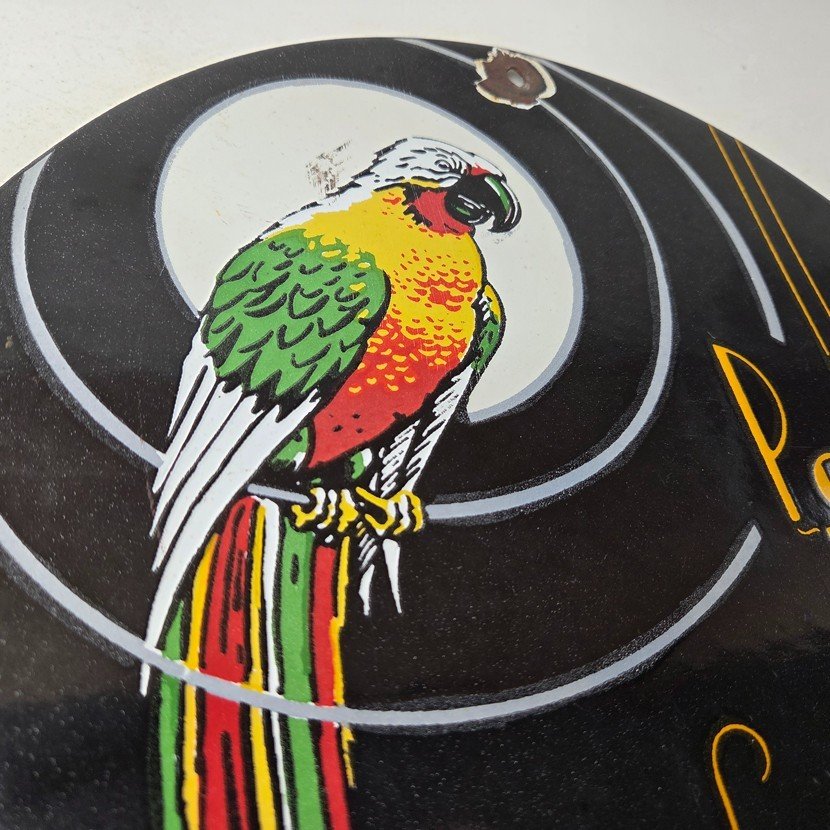 Vintage Poll Parrot Shoes Sign - Porcelain Gas Pump Service Station Sign - Image 5