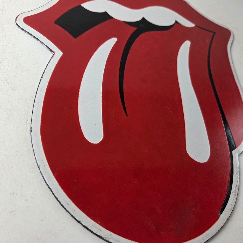 Vintage Rolling Stone Sign - American Rock Guitar Band Concert Gas Pump Sign - Image 11