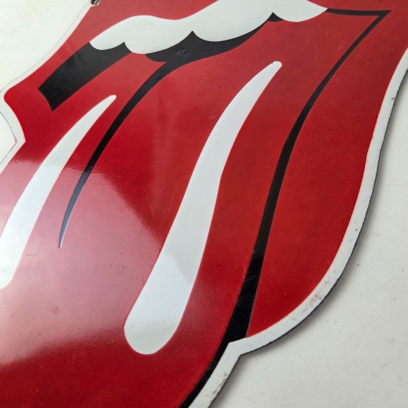 Vintage Rolling Stone Sign - American Rock Guitar Band Concert Gas Pump Sign - Image 4