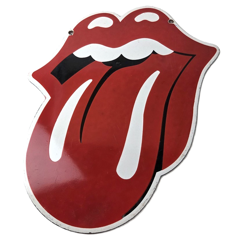 Vintage Rolling Stone Sign - American Rock Guitar Band Concert Gas Pump Sign