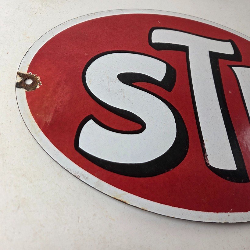 Vintage STP Porcelain Sign - Gas Pump Automotive Sign - Image 6