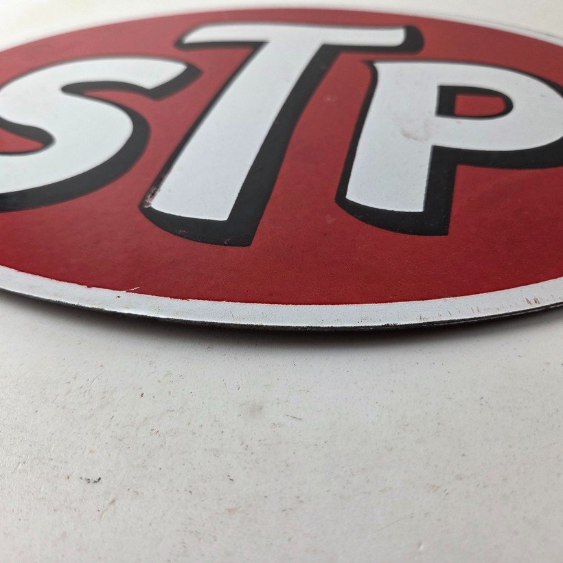 Vintage STP Porcelain Sign - Gas Pump Automotive Sign - Image 10