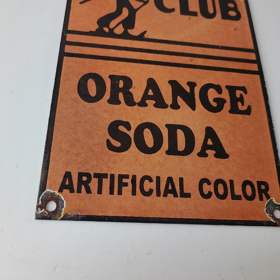 Vintage Ski Club Soda Sign - Orange Soda Beverage Double Cola Pop Gas Pump Sign - Image 7