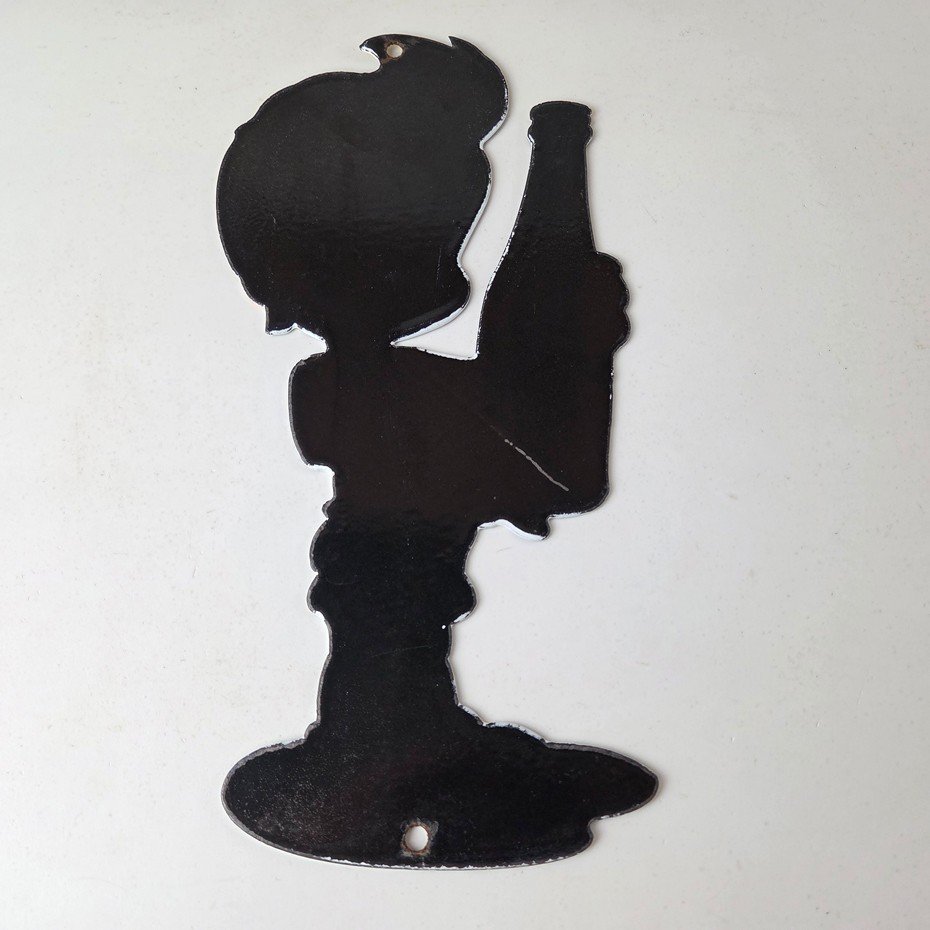 Vintage Squirt Boy Sign - Soda Gas Pump Wall Service Sales Porcelain Sign - Image 7