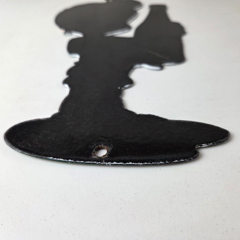 Vintage Squirt Boy Sign - Soda Gas Pump Wall Service Sales Porcelain Sign - Image 9