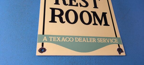 Vintage Texaco Gasoline Sign Service Station Restroom Gas Pump Plate Sign 305376024803 6