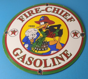 Vintage Texaco Sign Fire Station Sales Service Gas Pump Porcelain Sign 305879105213