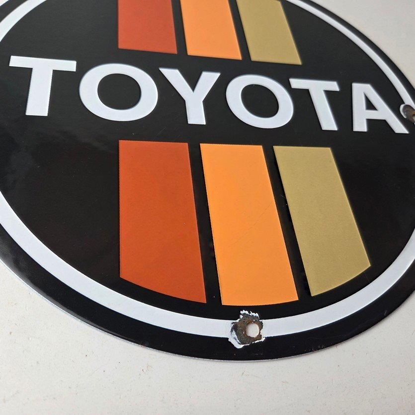 Vintage Toyota Sign - Automobile Truck Car Motors Gas Pump Porcelain Sign - Image 11