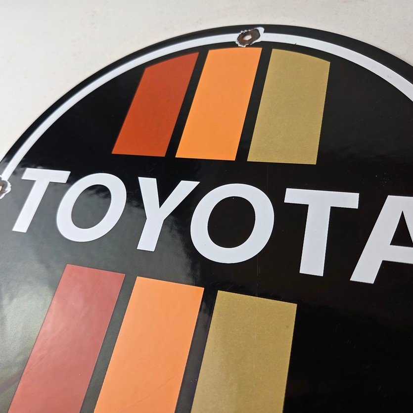 Vintage Toyota Sign - Automobile Truck Car Motors Gas Pump Porcelain Sign - Image 12