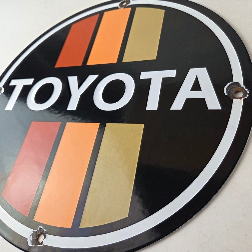 Vintage Toyota Sign - Automobile Truck Car Motors Gas Pump Porcelain Sign - Image 13