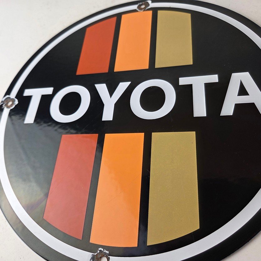 Vintage Toyota Sign - Automobile Truck Car Motors Gas Pump Porcelain Sign - Image 4