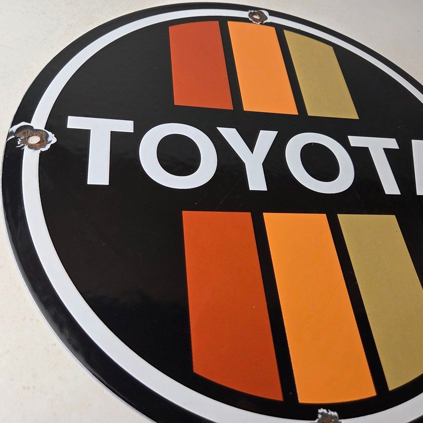 Vintage Toyota Sign - Automobile Truck Car Motors Gas Pump Porcelain Sign - Image 6