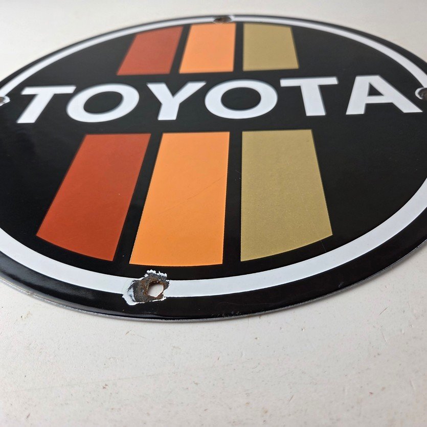 Vintage Toyota Sign - Automobile Truck Car Motors Gas Pump Porcelain Sign - Image 10