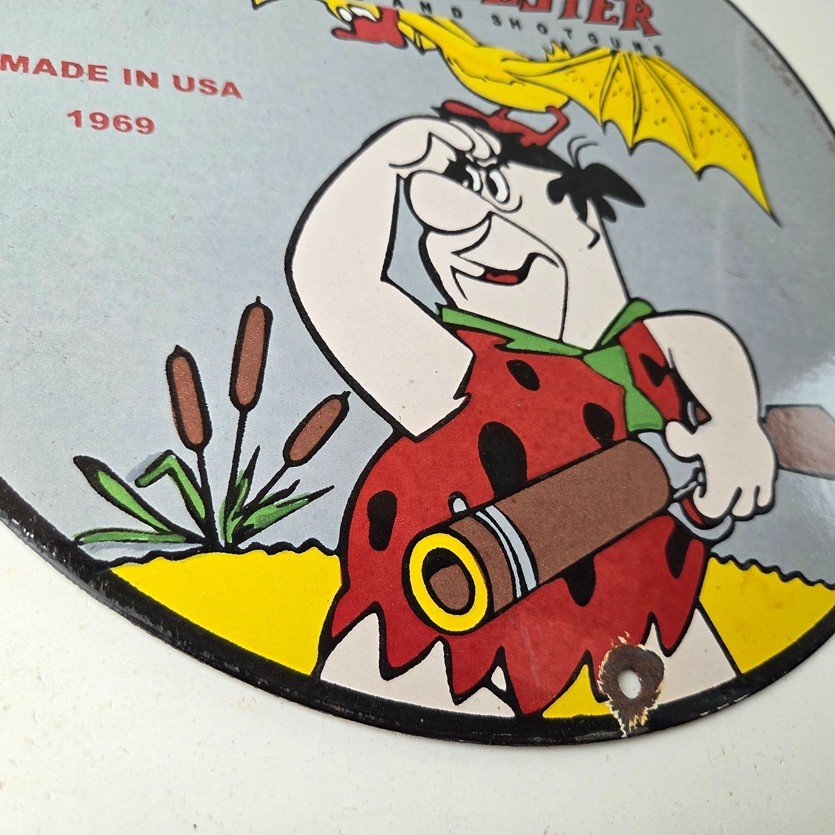 Vintage Winchester Porcelain Sign - Rifles Firearms Hunt Gas Service Pump Sign - Image 11