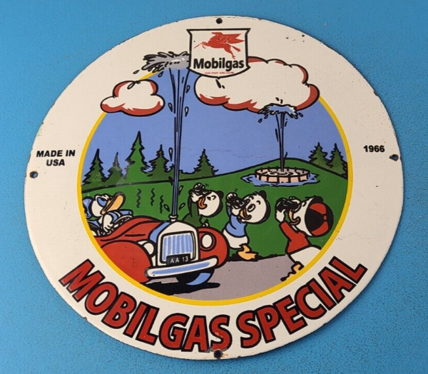 VINTAGE MOBIL GASOLINE PORCELAIN GAS OIL SPECIAL SERVICE STATION PEGASUS SIGN 305194267334