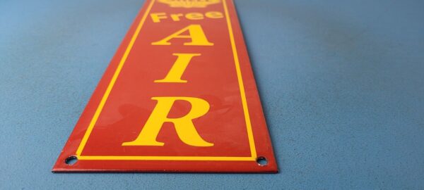 VINTAGE SHELL PORCELAIN FREE AIR GARAGE GAS MOTOR OIL SERVICE STATION PUMP SIGN 305771857584 12