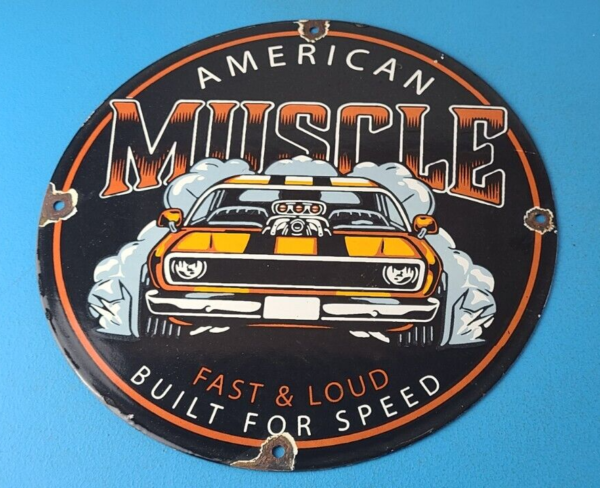 Vintage American Muscle Sign Chevrolet Automobile Service Station Gas Sign 305753458604