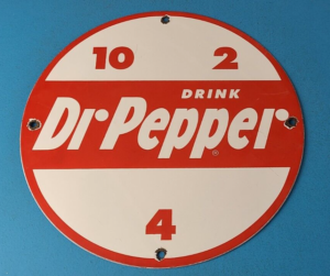 Vintage Dr Pepper Porcelain Soda Cola Beverage Collection Man Cave Bar Gas Sign 305890788494