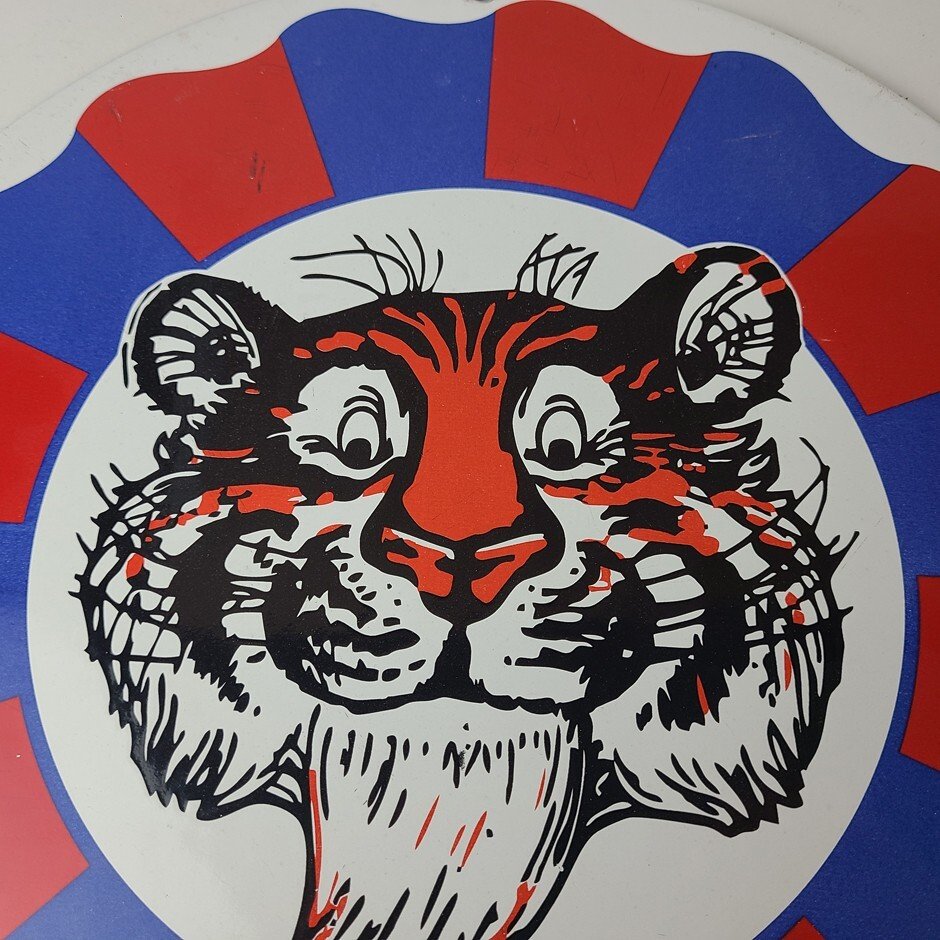 Vintage Esso Gasoline Sign - Gas Service Station Auto Fuel Tank Porcelain Sign - Image 3