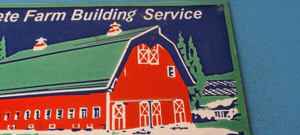 Vintage Farming Building Service Sign Wisconsin Lumber Barn Gas Porcelain Sign 305779340364 2