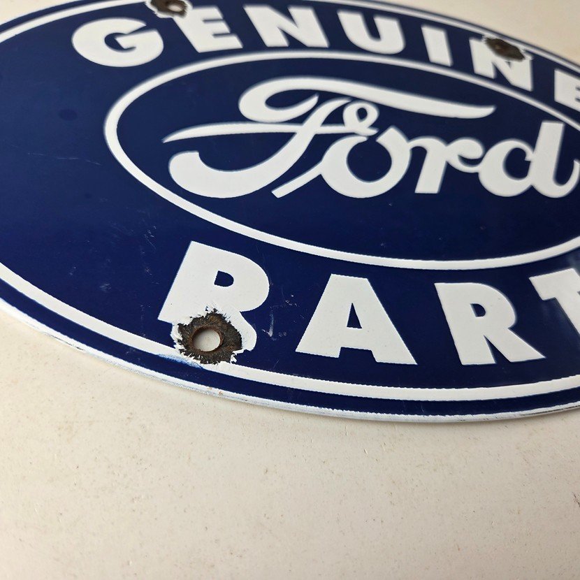 Vintage Ford Automobile Sign - Gas Car Service Station Pump Motor Porcelain Sign - Image 11