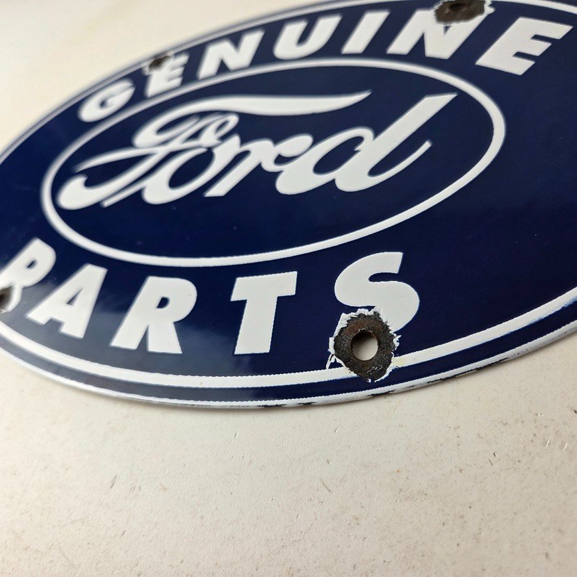 Vintage Ford Automobile Sign - Gas Car Service Station Pump Motor Porcelain Sign - Image 14