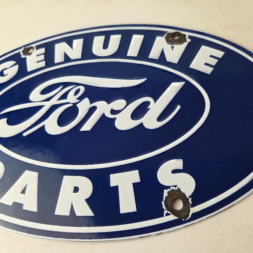 Vintage Ford Automobile Sign - Gas Car Service Station Pump Motor Porcelain Sign - Image 4